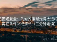 觅圈短复盘：先对齐推断走得太远吗，再把条件补成清单（三分钟走读）